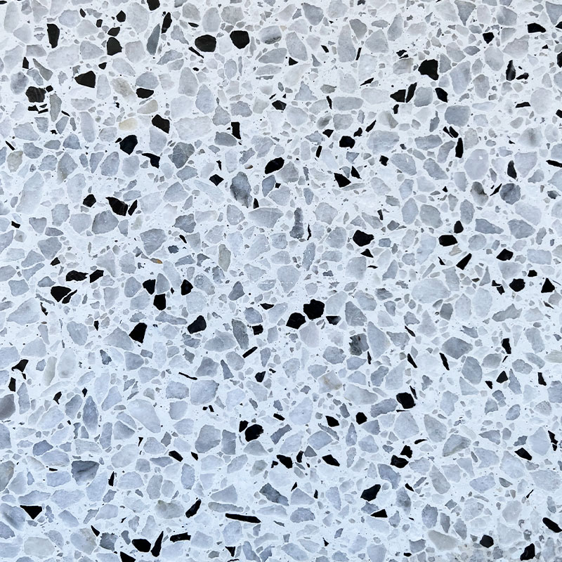 Terrazzo white with black flecks